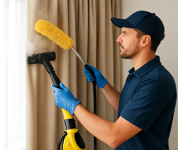 Trusted blind cleaning technician Matty Curtain Cleaning burnley-vic QLD