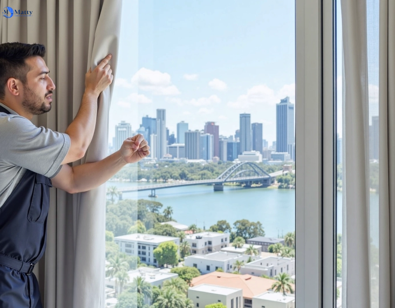 Professional curtain steam cleaning service burnley-vic QLD by Matty Curtain Cleaning
