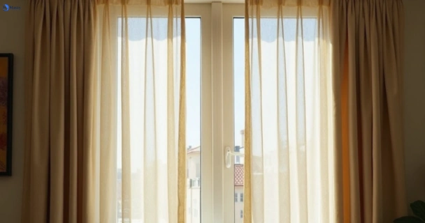 Dusty and dull curtains in burnley-vic before steam cleaning